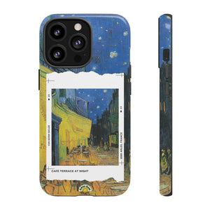 Café Terrace at Night Van Gogh Inspired Retro Vintage Fine Art Paint iPhone Case