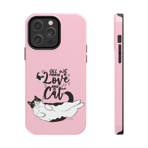 Cute Pawsitivity Kitty Tuxedo Bicolor Cat Motivational Artsy iphone case