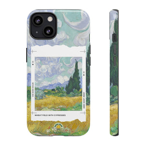Wheat Field with Cypresses Van Gogh Inspired Retro Vintage Fine Art Paint iPhone Case