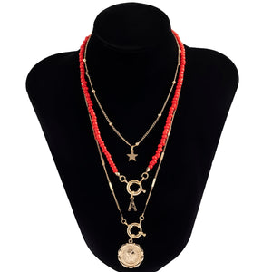 Patricia Boho Pearl Beaded Multi Layered Necklaces