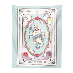 Meow World Cards: Artistic Cat-Inspired Tarot Tapestry