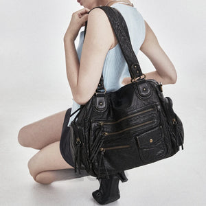 Esme Y2K Retro Slouch Large Soft Leather Tote