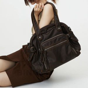Hazel Y2K Vintage Grand Soft Leather Tote