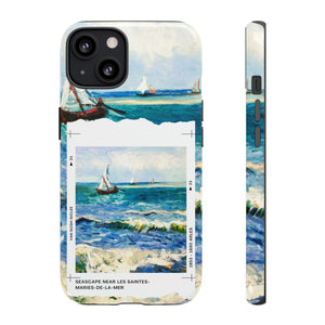Seascape at Saintes-Maries Van Gogh Inspired Retro Vintage Fine Art Paint iPhone Case