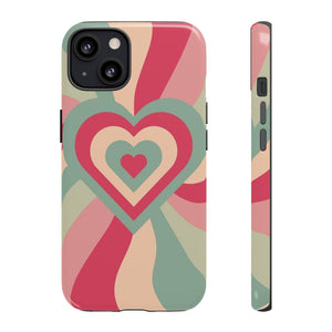 Alice Retro Pink Rainbow Heart Artsy iPhone Case