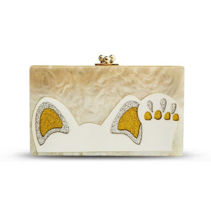 Cartoon Pearl Nude White Female Mini  Wallet Brand Women Acrylic Evening Bag Wedding Party Clutch Purse Prom Casual Box Handbag