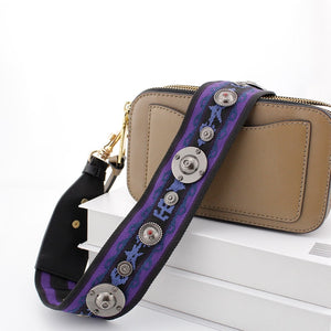 5cm wide Bag Strap canvas cotton fabric Shoulder strap belt Chromatic  stripe DIY bag accessories adjustable 140~88