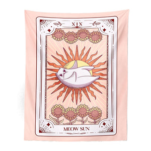 Meow Sun Cards: Artistic Cat-Inspired Tarot Tapestry