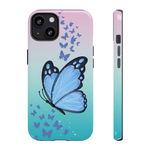 Cute Trippy Blue Morpho Butterfly Inspired Artistic Phone Case