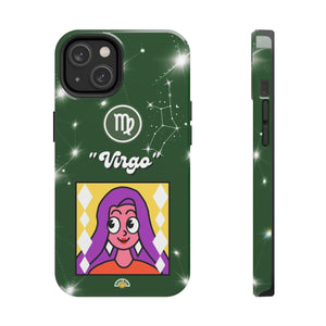 Astrology Zodiac Inspired Virgo Emerald Deep Green Artistic Phone Case