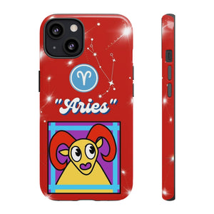 Astrology Zodiac Inspired Aries Red Artistic Phone Case