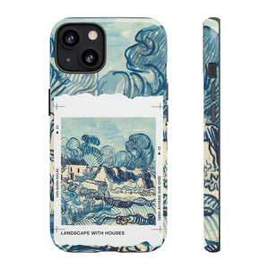 Landscape with Houses Van Gogh Inspired Retro Vintage Fine Art Paint iPhone Case