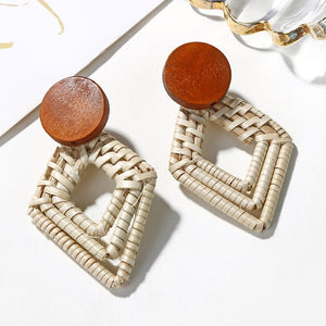 brown color bohemian earrings studs for spring and summer outfit style perfect for boho hippie fashion idea inspiration