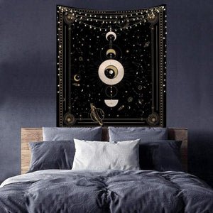 aesthetic astrology boho hippie tapestry bedroom dorm Wall Decor ideas-hirmz