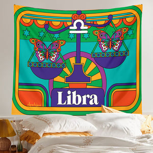 Star Sign Astrology Hippie Trippy Art Wall Hanging Tapestry